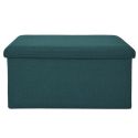 Banc coffre pliable en tissu texturé maille 3D bleu - ELECTRON