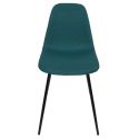 Lot de 4 chaises en tissu texturé maille 3D bleu - ELECTRON