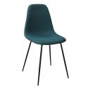 Lot de 4 chaises en tissu texturé maille 3D bleu - ELECTRON