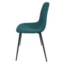 Lot de 6 chaises en tissu texturé maille 3D bleu - ELECTRON