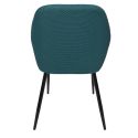 Lot de 4 fauteuils de table en tissu texturé maille 3D bleu - ELECTRON