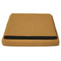 Pouf coffre carré pliable en tissu texturé maille 3D jaune - ELECTRON