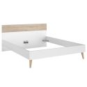 Chambre complète lit 160x200 avec 2 chevets 1 armoire 3P et 1 commode - BORGALL