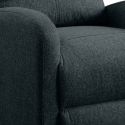 Fauteuil Relax Pushback Tissu Gris Foncé - CAMBERRA