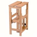 EUGENE - Tabouret Escabeau en hêtre vernis