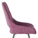 Lot de 6 chaises tissu coloris violet pieds métal laqué gris - SILOUAN