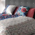 Parure housse de couette 260x240cm + 2 taie motif floral et graphique 100% coton - GEDALI