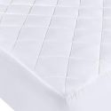 Protège matelas 90x190cm en polyester matelassé blanc bonnets de 35cm - BALTE