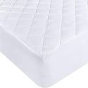 Protège matelas 180x200cm en polyester matelassé blanc bonnets de 35cm - BALTE