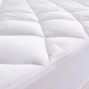 Protège matelas imperméable 140x190cm en polyester matelassé blanc bonnets de 35cm - BALTE