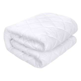 Protège matelas imperméable 160x200cm en polyester matelassé blanc bonnets de 35cm - BALTE
