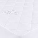 Protège matelas imperméable 180x200cm en polyester matelassé blanc bonnets de 35cm - BALTE