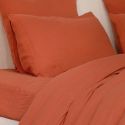 Parure housse de couette 240x220cm + 2 taies 100% gaze de coton lavée safran - VALMA