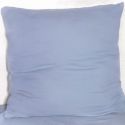 Parure housse de couette 240x220cm + 2 taies 100% gaze de coton lavée bleu givré - VALMA