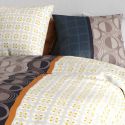 Parure housse de couette 260x240cm + 2 taies motif graphique multicolore 100% coton - ORESTE