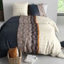 Parure housse de couette 240x220cm + 2 taies motif graphique multicolore 100% coton - ORESTE