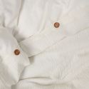 Parure housse de couette 240x220cm + 2 taies 100% gaze de microfibre uni blanc pur - NATHEA