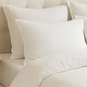 Parure housse de couette 260x240cm + 2 taies 100% gaze de microfibre uni blanc pur - NATHEA