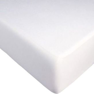 Protège matelas 140x190cm en polycoton blanc imperméable - HERMIONE