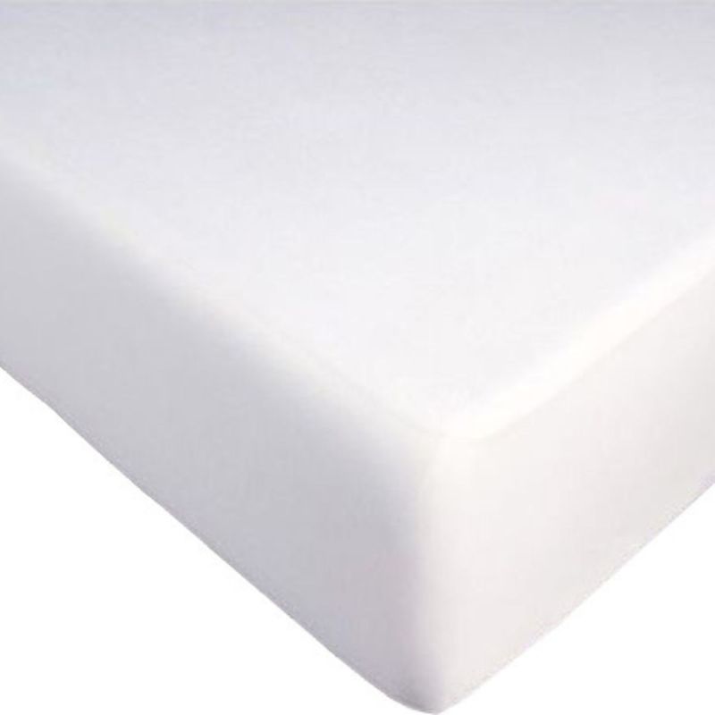 Protège matelas 140x190cm en polycoton blanc imperméable - HERMIONE