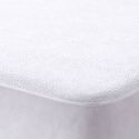 Protège matelas 140x190cm en polyester bouclette éponge blanc imperméable - HERMIONE