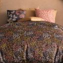 Parure housse de couette 260x240cm + 2 taies motif graphique brun et corail100% coton - LILWEN