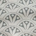 Parure housse de couette 260x240cm + 2 taies motif rétro bleu pétrole et jaune 100% coton - TOBIAS