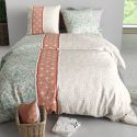 Parure housse de couette 240x220cm + 2 taies motif arabesques multicolore 100% coton - EVAELE
