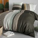 Parure housse de couette 260x240cm + 2 taies motif urbain multicolore 100% coton - CITYLIA