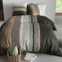 Parure housse de couette 260x240cm + 2 taies motif urbain multicolore 100% coton - CITYLIA