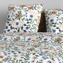 Parure housse de couette 260x240cm + 2 taies motif fleuri multicolore 100% coton - WASILA