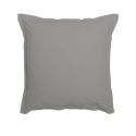 Parure housse de couette 240x220cm + 2 taies 100% coton gris silver - VITALIA