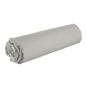 Drap housse 90x190 bonnet 35cm 100% coton gris silver - VITALIA