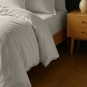 Drap housse 160x200 bonnet 35cm 100% coton ivoire - VITALIA