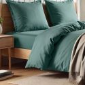 Drap housse 160x200 bonnet 35cm 100% coton canard - VITALIA