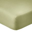 Drap housse 90x190 bonnet 35cm 100% coton verveine - VITALIA