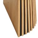 Table Extensible à 240cm Pied Relief MDF Placage Chêne clair - DUBLIN