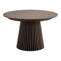 Table Extensible à 240cm Pied Relief MDF Placage Chêne fumé - DUBLIN