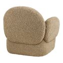 Fauteuil en Tissu Bouclé Texturé Caramel Pivotant - SWIVEL