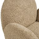 Fauteuil en Tissu Bouclé Texturé Caramel Pivotant - SWIVEL