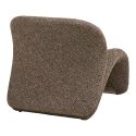 Fauteuil Tissu Maille Bouclette marron - ALFREDO