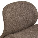 Fauteuil Tissu Maille Bouclette marron - ALFREDO