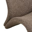 Fauteuil Tissu Maille Bouclette marron - ALFREDO
