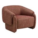 Fauteuil design tissu maillé rouge bordeaux chiné - LEWIS