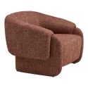 Fauteuil design tissu maillé rouge bordeaux chiné - LEWIS