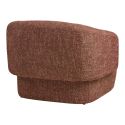 Fauteuil design tissu maillé rouge bordeaux chiné - LEWIS