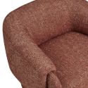 Fauteuil design tissu maillé rouge bordeaux chiné - LEWIS