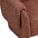 Fauteuil design tissu maillé rouge bordeaux chiné - LEWIS