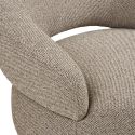 Fauteuil en Tissu Bouclé Texturé beige chiné Pivotant - SIONY