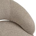 Fauteuil en Tissu Bouclé Texturé beige chiné Pivotant - SIONY